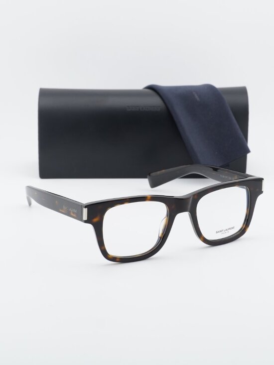 Saint Laurent SL564 OPT 009 Square Eyeglasses – Havana 49mm main image 9
